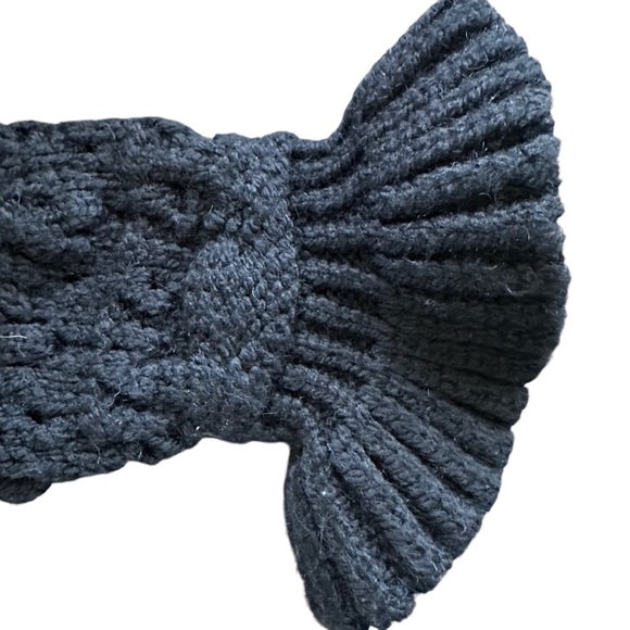 ZARA Cropped Sweater Black Knit Chunky Ruffle Long Sleeve size Small EUC - Picture 8 of 11